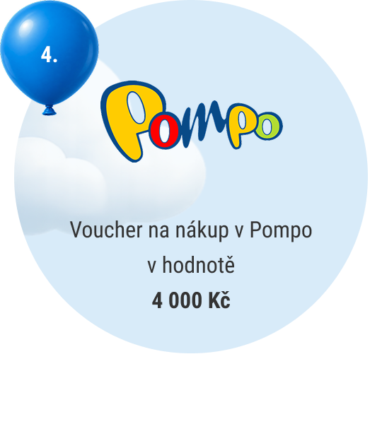 4. místo — voucher na nákup v Pompo v hodnotě 4 000 Kč