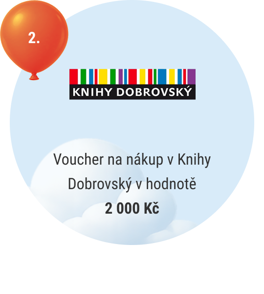 2. místo — voucher na nákup v Knihy Dobrovský v hodnotě 2 000 Kč