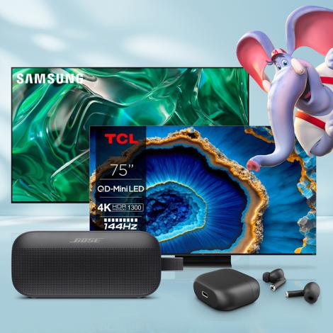 Obrázek - Vybrané elektro produkty značek Samsung, TCL, Bose a Energy Sistem se slevou až 20 % na MALL.CZ