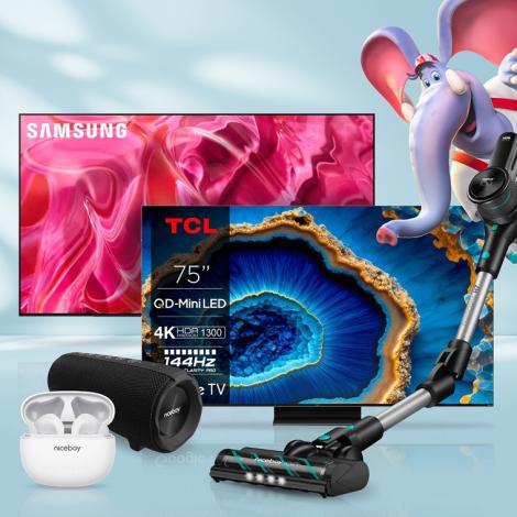 Obrázek - Vybrané TV a audio produkty značek Niceboy, Samsung a TCL se slevou až 20 % na MALL.cz